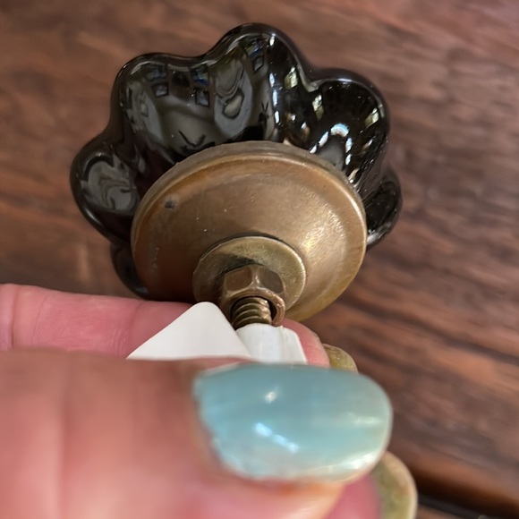 Drawer Pulls  NEW . Set of 5. Black ceramic and bronze hardware - Picture 4 of 4